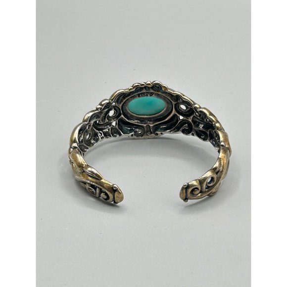 Carolyn Pollack Cuff Bracelet Relios Sterling Silver Bracelet Blue Larimar Stone - Picture 6 of 12